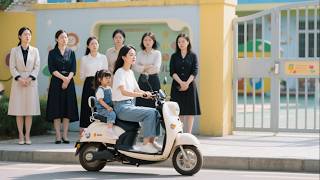 她騎電動車送女兒上學被勢利眼家長羞辱,真實身份曝光後驚呆眾人,反轉打臉現場太爽!#逆袭 #甜宠 #重生 #shortdramas  🍊 ZYDJ
