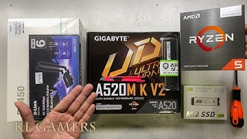 AMD Ryzen 5 5600G GIGABYTE A520M K V2 AGi SSD AVF MX6000 Desktop PC Build