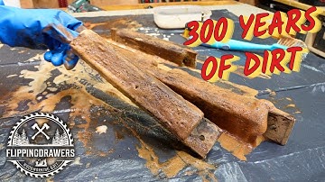 300 jaar VUIL! Zeer oude Gate Leg-tafel RESTAURATIE Deel 2