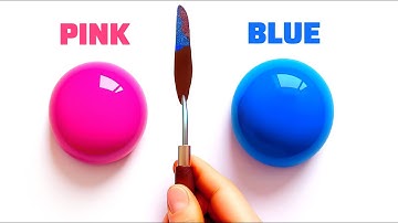 Guess  The Final Color🎨Mixing Color With  Clay,Powder,Acrylic|Satisfying video|Colormixing|ASMR|Art