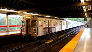 TTC Toronto Subway : Kipling Bound Bombardier T1 Line 2 Train @ Old Mill Station