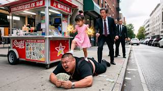 混混當眾搶劫，豈料路邊5歲萌娃僅用芝麻大的拳頭竟幹趴下300公斤壯漢！首富一眼看穿女孩身手不凡拿出全部家產帶她回家繼承王座！#一拳小孩