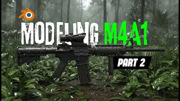How To Create A M4A1 3D Model in Blender | Tutorial for Beginners | Part 2: Magazene & Stock