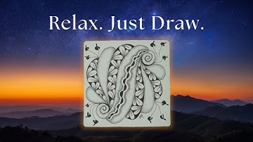 Relaxing Beginner Zentangle Tutorial | Simple Patterns & Easy Embellishments