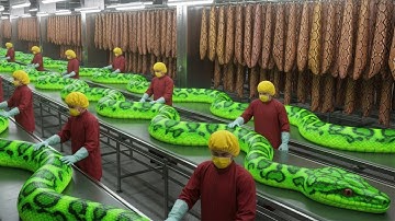 Inside the Python Skin Factory – How Exotic Snakes Become $30,000 Luxury Bags Full Process
