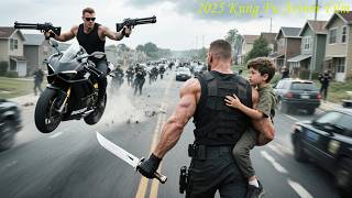 2025 Kung Fu Action Film:The cop becomes a killing god, rescues his kidnapped son, destroys the gang