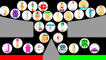 30 NUMBERBLOCKS Marble Race Tournament - Who will win?