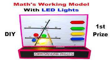 corresponding angles working model with led lights - alternative - maths project - diy - howtofunda