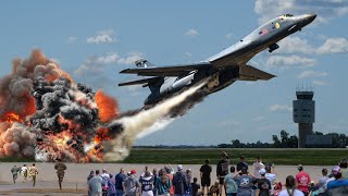 Iran shocked! US female B-1 Lancer pilot makes emergency takeoff for Middle East