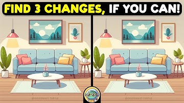 🐢🧩 Find 3 Differences | Puzzle Your Brain 🧩🐢 | Quizonaut Turtle