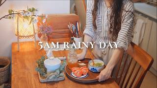 5AM in the Rain 🌧️ Finding Healing Through Watercolor, Home Upgrades & Affogato | Slow Living