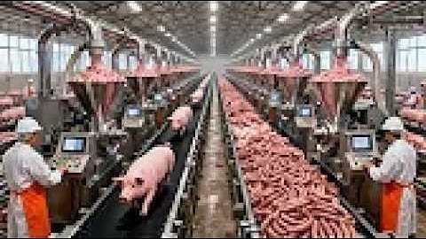Inside the Pork Processing Factory: From Farm to Sausages & Ham (Full Process)