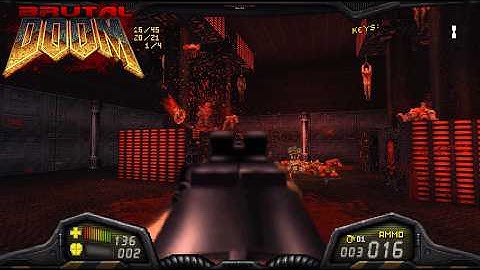 Brutal Doom v22 Test5 RC2 | Doom 2 Remake from Hell - Map01: Entryway | 4K/60