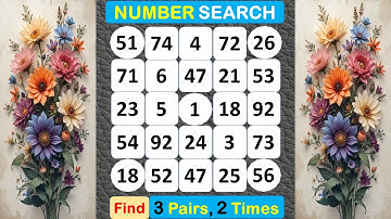Number Search: How Good Is Your Brain? #braingame #memory #puzzle #quiz #mindset #match  -#343
