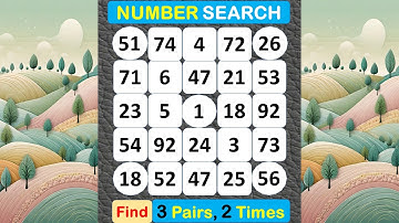 Number Search: How Healthy Is Your Brain?  #braingame #memory #puzzle #quiz #mindset #match  -#343