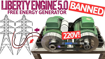 10KW! Free Energy with Two Electric Motors💡⚡💡Liberty Engine 5.0