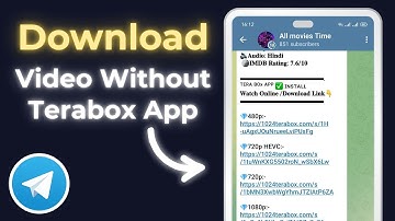 How To Download Terabox Link Video Without App In Telegram