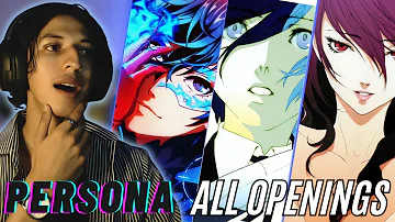 JRPG Fan Reacts to ALL PERSONA Openings for the FIRST TIME!