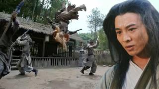 功夫电影！一群高手圍攻老頭，結果被老頭一人秒殺全場！#kungfu #movie #功夫