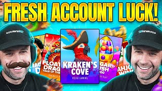 WE WENT BACK to KRAKEN'S COVE!! PLAYING NEW SLOTS on a FRESH ACCOUNT!! (Bonus Buys)