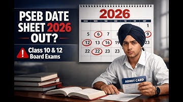 PSEB Board Exam Date Sheet 2026 | Class 10th & 12th Full Schedule