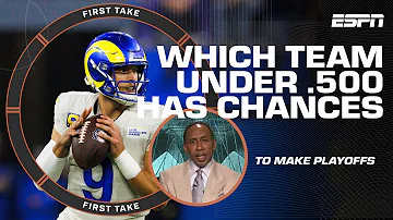 Stephen A. & Cam Newton SPLIT on which team under .500 has BEST chance to make playoffs | First Take