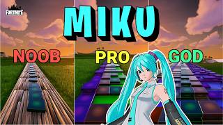 Hatsune Miku - Miku - Noob vs Pro vs God (Fortnite Music Blocks)