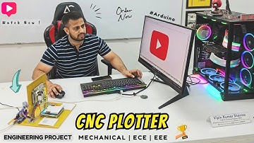 🧩 2D CNC Plotter Machine using Stepper, Servo Motors & Arduino | 🏆 Award Winning Ideas