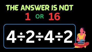 Why This Simple Math Question Stumps So Many! 😱🤔 4÷2÷4÷2=?