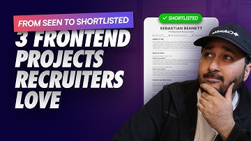 From “Seen” to “Shortlisted”: 3 Frontend Projects Recruiters Love