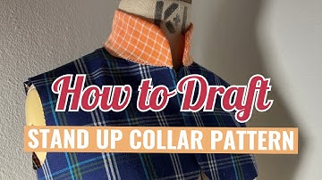 How to draft a stand collar pattern (Super Easy Collar Pattern)