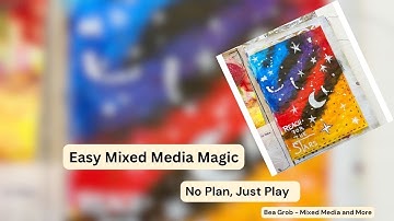 Trash to Treasure Art Journal – Easy Acrylic Galaxy Page | Mixed Media