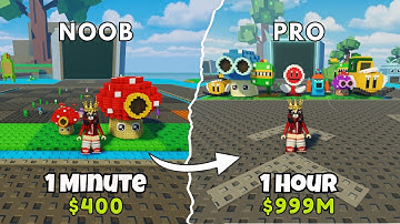 NOOB TO PRO in just 1 HOUR in Merge and Fight! (Roblox)