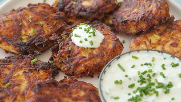 The Crispiest Potato Latkes Ever! (Simple Potato Fritters Recipe)