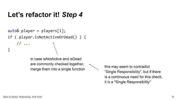 Back to Basics: How to Refactor C++ Code - Amir Kirsh