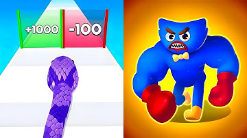 Snake Run Race vs Punchy Race💥 EPIC SpeedRun Challenge - All Levels Unlocked (Android,iOS)