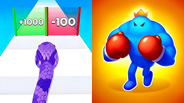 Snake Run Race vs Punchy Race💥 EPIC SpeedRun Challenge - All Levels Unlocked (Android,iOS)