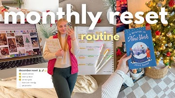 MONTHLY RESET ROUTINE 🎄✨ prepping for december, clean with me, new goals, journaling, groceries