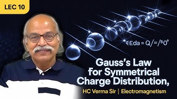 Gauss’s Law for Symmetrical Charge Distribution | HC Verma Sir | Electromagnetism Lecture 10