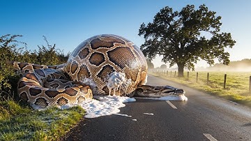 rescue animal: Dalmatian Dog Rescued ALIVE From Giant Python By Brave Police Officers