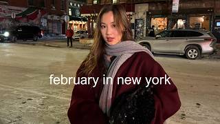 february in nyc 💌 𓍢ִ໋☕️✧˚ ༘ ⋆cafe & bar hopping, night-routine vlog