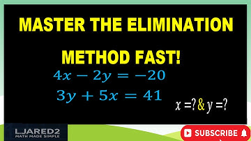 Master the Elimination Method Fast! | Solving Simultaneous Equations for Exams & Tests!