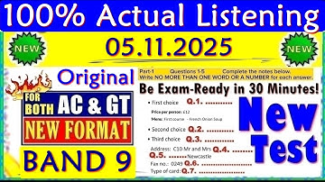 IELTS LISTENING PRACTICE TEST 2025 WITH ANSWERS | 05.11.2025