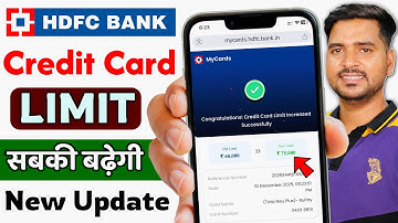 HDFC Credit Card Limit Increase | How to increase hdfc credit card limit | HDFC MyCards