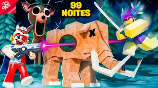 CYBORG VS NINJAS TEAM IN THE ICE AGE OF 99 NIGHTS! (99 Nights in the Forest)