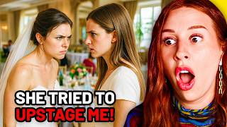 my sister tried to wear MY WEDDING DRESS  - REACTION