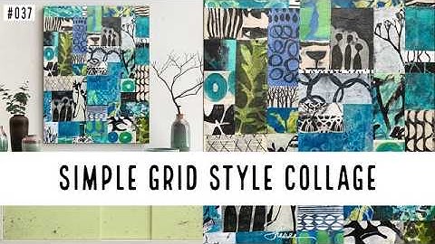 Watch Me Make a Simple Grid Style Collage with Gorgeous Gel Prints