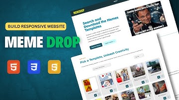 Build Responsive Meme Website | MemeDrop | HTML, CSS, JS