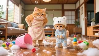 Ginger Kitten Turns Home Upside Down😹, Watch How Mama Cat Teaches with Patience💕 | Funny Cat Videos