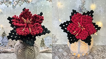 DIY Macramé Christmas Flower | Easy Holiday Decoration Tutorial (Beginner-Friendly!)